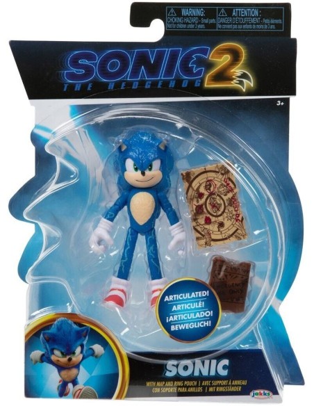 Sonic 2 Sonic character with map and ring pouch OLT41495 Jakks Pacific | Futurartshop.com