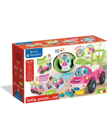 Sofia pronti via 3 in 1 macchina cavalcabile e centro attività CLE17746 Clementoni | Futurartshop.com