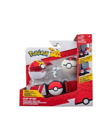 Pokemon - clip'n go Machop con 2 sfere poke e cintura RETPK170201 Tomy | Futurartshop.com