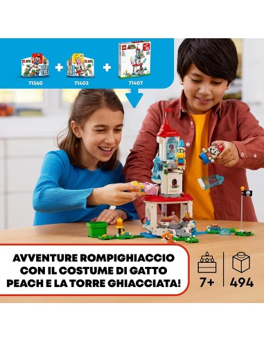 Lego super mario 71407 costume di peach gatto e torre ghiacciata LEG6379543 Lego | Futurartshop.com
