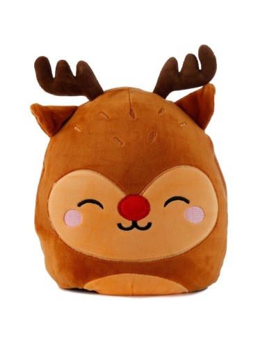 Cuscino reversibile babbo natale-renna in peluche PUCXCUSH324  | Futurartshop.com