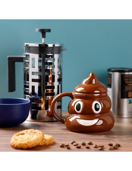 Tazza con coperchio poop PUCMUG240  | Futurartshop.com
