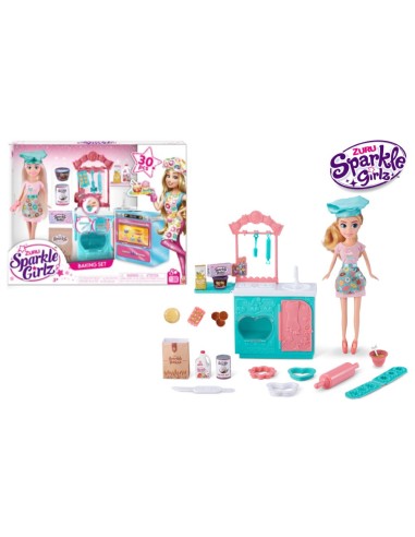 Sparkle girlz cucina playset con bambola 30 pezzi TOY100183  | Futurartshop.com