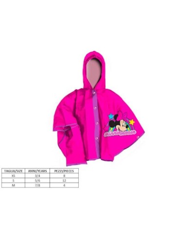 Disney Minnie raincoat for rain 5-6 years Pink CORD02514 MC/5-6 Coriex | Futurartshop.com