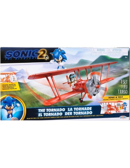 Sonic 2 veicolo the tornado con 2 personaggi JAK41267 Jakks Pacific | Futurartshop.com