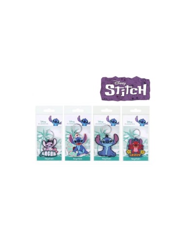 Keychain disne l lillo and stitch 2D 4 patterns DIN13267 Futurart | Futurartshop.com