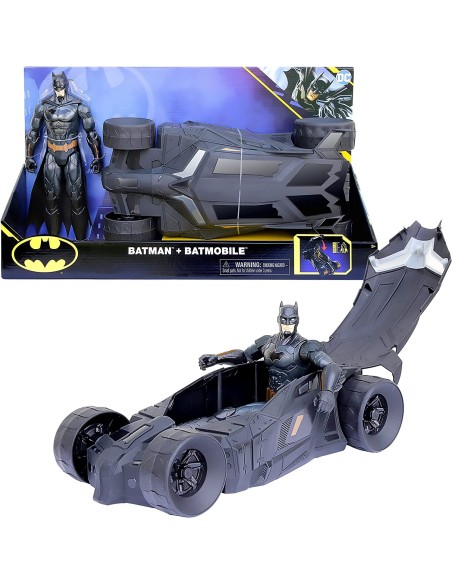 Dc batmobile with batman character 30 cm black suit TOY6064628 Spin master | Futurartshop.com