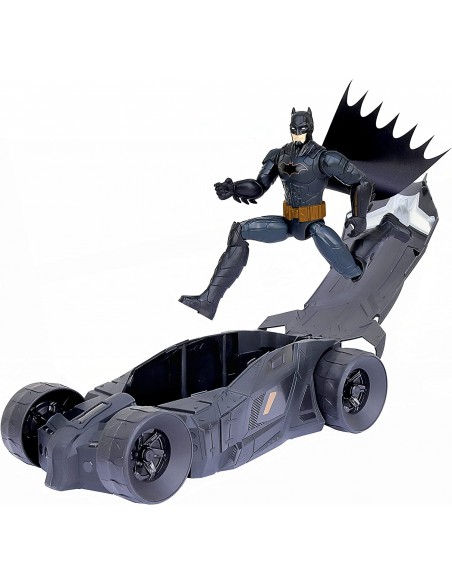 Dc batmobile con personaggio batman 30 cm tuta nera TOY6064628 Spin master-Futurartshop.com
