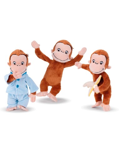 Plush toy monkey george 25 cm 3 models PTS760021314 Futurart | Futurartshop.com