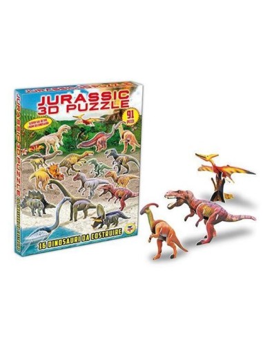 Puzzle 3D dinosauri con 91 pezzi TEO64415 Futurart | Futurartshop.com