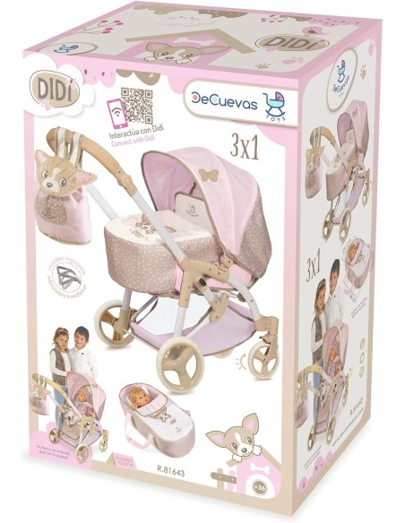 Carrozzina pieghevole 3 in 1 con borsa KRE81643 Kreativa | Futurartshop.com