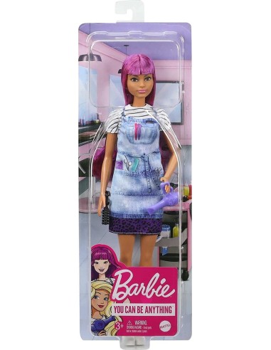 Barbie in carriera parrucchiera con capelli viola MATDVF50/GTW36 Mattel | Futurartshop.com