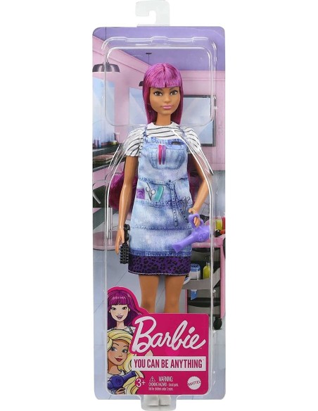 Barbie in carriera parrucchiera con capelli viola MATDVF50/GTW36 Mattel | Futurartshop.com