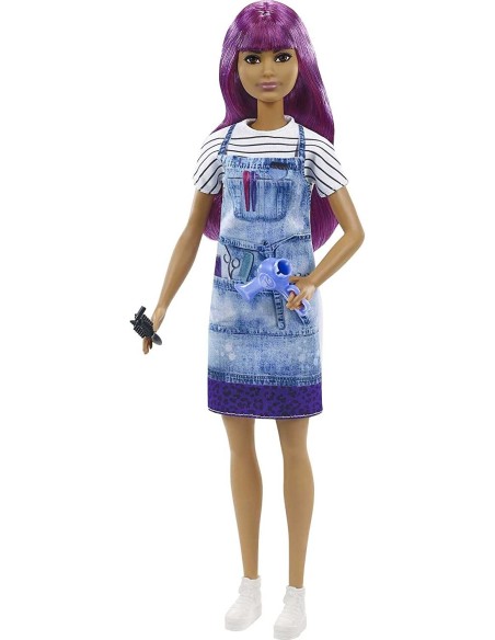 Barbie in carriera parrucchiera con capelli viola MATDVF50/GTW36 Mattel | Futurartshop.com