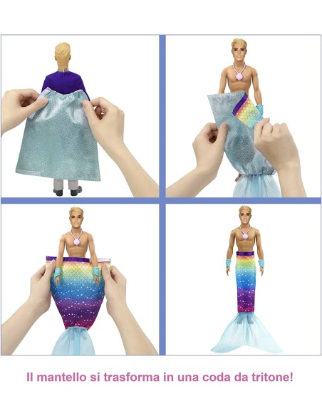 Barbie fashion ken 2 in 1 principe e tritone TOYGTF91/GTF93 Mattel | Futurartshop.com