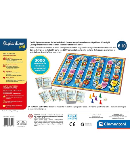 Sapientino piu quiz challenge CLE16394 Clementoni | Futurartshop.com