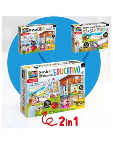 Great Educational Montessori Kit 2 in 1 GIO98415 Giochi Preziosi | Futurartshop.com