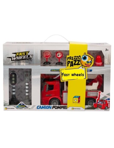 Fast wheels camion pompieri con accessori GIOGGI220074 Giochi Preziosi | Futurartshop.com