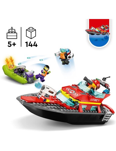 lego City 60373 fire rescue boat LEG6425834 Lego | Futurartshop.com