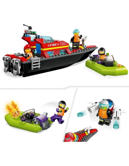 lego city 60373 barca di soccorso antincendio LEG6425834 Lego | Futurartshop.com