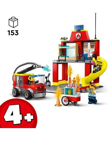 Lego City 60375 fire station and fire engine LEG6425840 Lego | Futurartshop.com