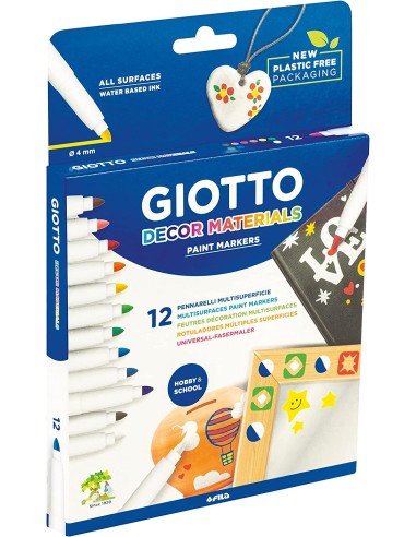 astuccio con 12 pennarelli giotto decor materials 2180358622456 Giotto | Futurartshop.com