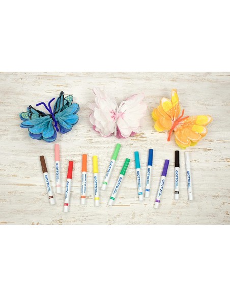 pencil case with 12 markers giotto decor materials 2180358622456 Giotto | Futurartshop.com