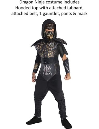 Costume taglia 5-7 anni ninja dragone con maschera RUB701997/5-7 Rubies | Futurartshop.com