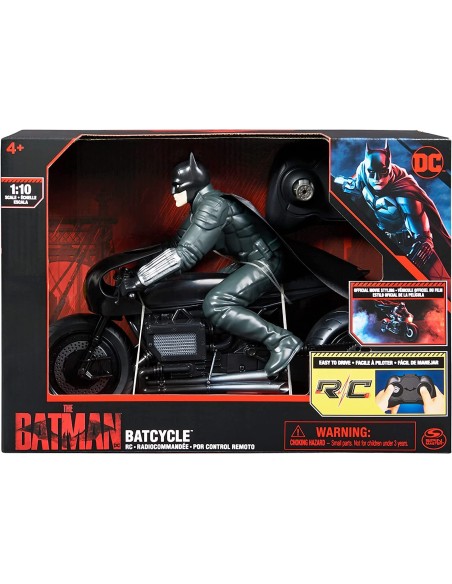 The batman bat-moto radiocomandata con personaggio TOY6060490 Spin master | Futurartshop.com