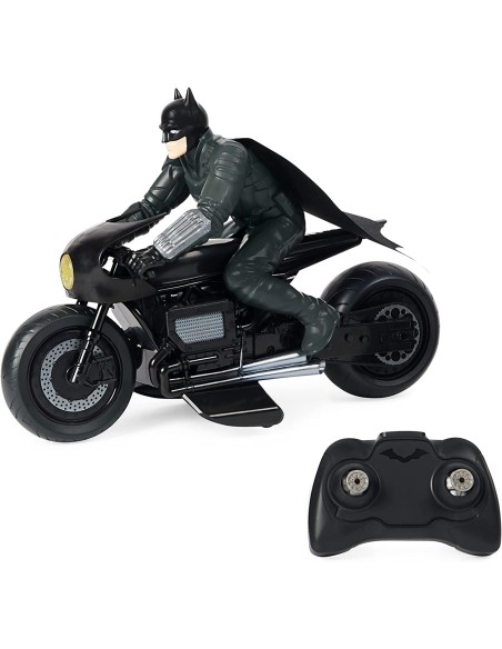 The batman bat-moto radiocomandata con personaggio TOY6060490 Spin master | Futurartshop.com