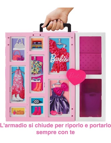 Barbie armadio dei sogni con accessori TOYHGX57 Mattel | Futurartshop.com