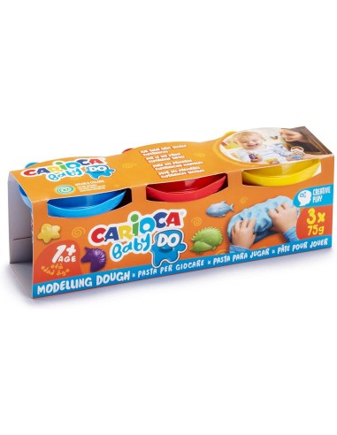 carioca bab modellare modeling dough 3 jars ARV43179 Arvi | Futurartshop.com