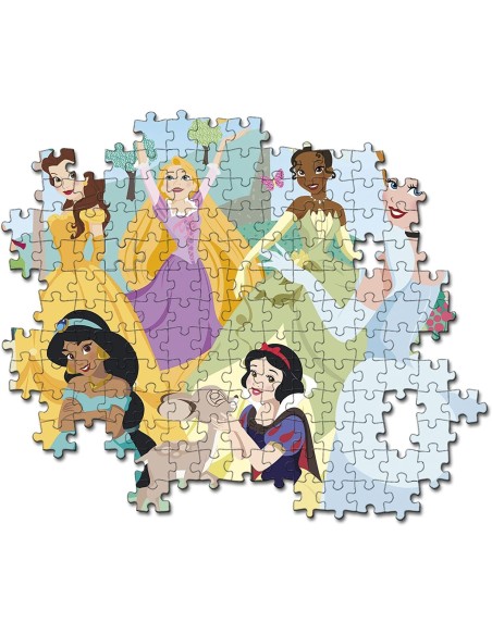 Puzzle effetto glitter 104 pezzi disney principesse CLE20346 Clementoni | Futurartshop.com