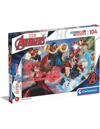 Puzzle effetto glitter 104 pezzi avengers CLE20347 Clementoni | Futurartshop.com