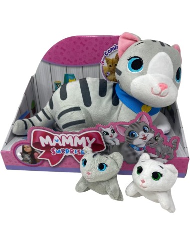 Mamm sur surprise grey plush big cats CIC64397 Futurart | Futurartshop.com