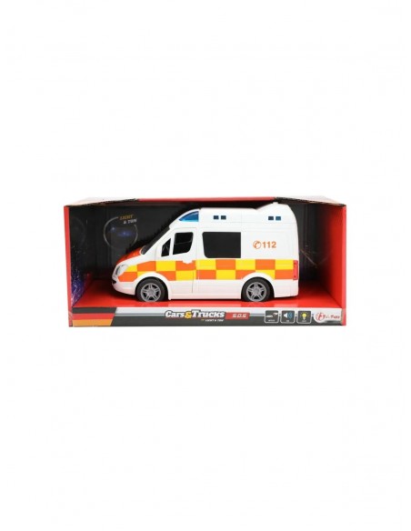 Ambulancia de fricción con luces y sonidos TOT23416A Futurart- Futurartshop.com