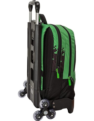 Trolley staccabile pixels minecraft con zaino organizzato PAN68341 Panini | Futurartshop.com
