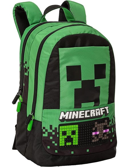 Trolley staccabile pixels minecraft con zaino organizzato PAN68341 Panini | Futurartshop.com