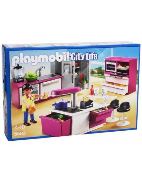 Fully equipped kitchen with island PLA5582 Playmobil | Futurartshop.com