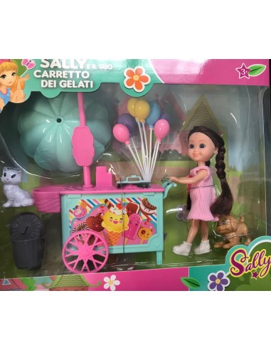Mini bambola Sally e il suo carretto dei gelati ROC21291473 Rocco Giocattoli | Futurartshop.com