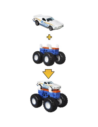 Hot wheels veicolo monster trucks crea mostri blu e arancio HODGWW13/GWW20 Mattel | Futurartshop.com