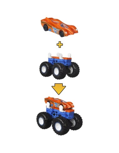 Hot veicolo heels vehicle monster trucks creates blue and orange monsters HODGWW13/GWW20 Mattel | Futurartshop.com
