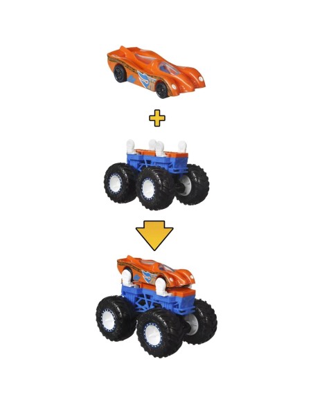 Hot veicolo heels vehicle monster trucks creates blue and orange monsters HODGWW13/GWW20 Mattel | Futurartshop.com
