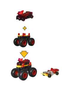 Hot veicolo Heels vehicle Monster trucks creates Yellow and black monsters HODGWW13/GWW18 Mattel | Futurartshop.com 2