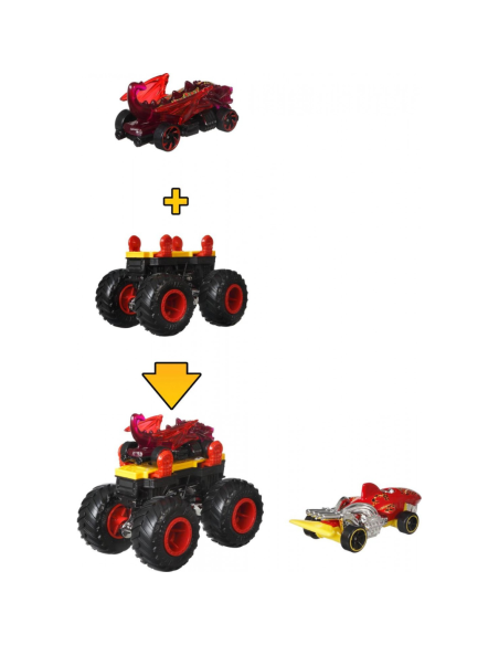Hot veicolo Heels vehicle Monster trucks creates Yellow and black monsters HODGWW13/GWW18 Mattel | Futurartshop.com