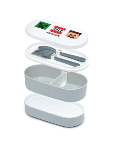 Minecraft Round Lunch Box with Stacked Compartments PUCLBOX86 Futurart | Futurartshop.com