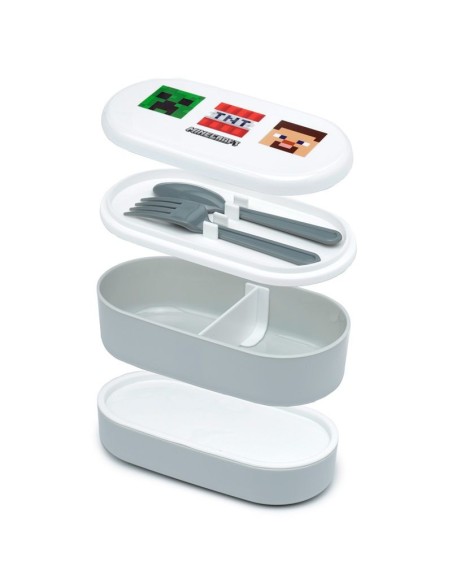 Minecraft Round Lunch Box with Stacked Compartments PUCLBOX86 Futurart | Futurartshop.com