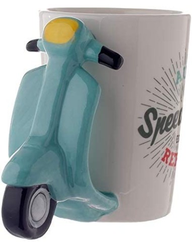Cup with handle shaped Scooter retro PUCSMG118 Futurart | Futurartshop.com