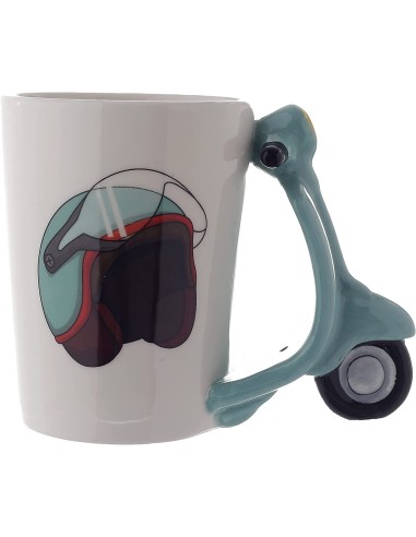 Cup with handle shaped Scooter retro PUCSMG118 Futurart | Futurartshop.com