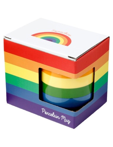 Tazza bandiera arcobaleno in porcellana PUCMUG393 Futurart | Futurartshop.com